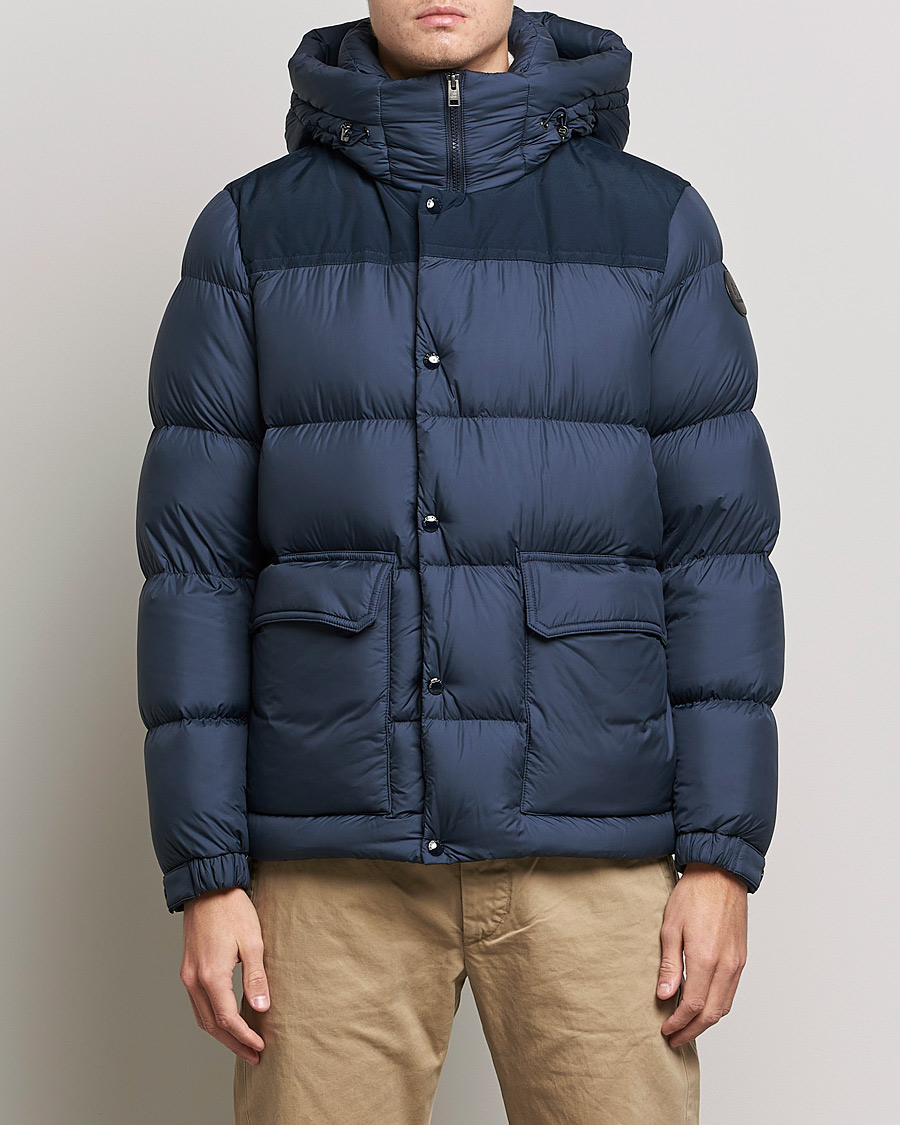 Herr | Jackor | Woolrich | Microfiber Sierra Padded Jacket Melton Blue
