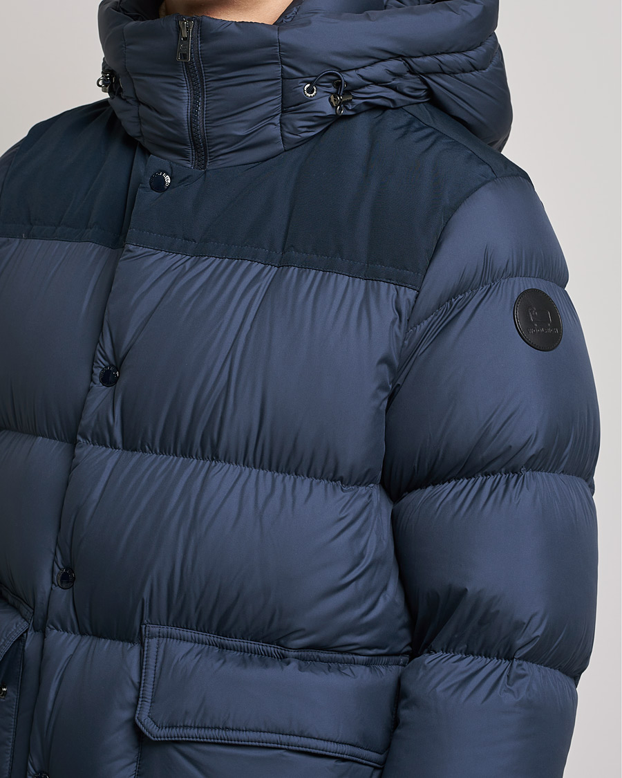 Herr | Jackor | Woolrich | Microfiber Sierra Padded Jacket Melton Blue