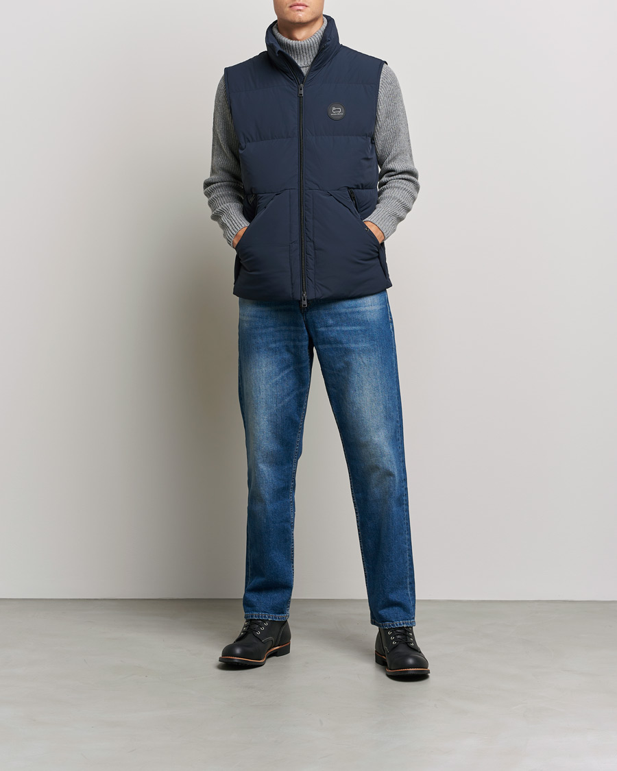 Herr | Jackor | Woolrich | Sierra Supreme Vest Melton Blue