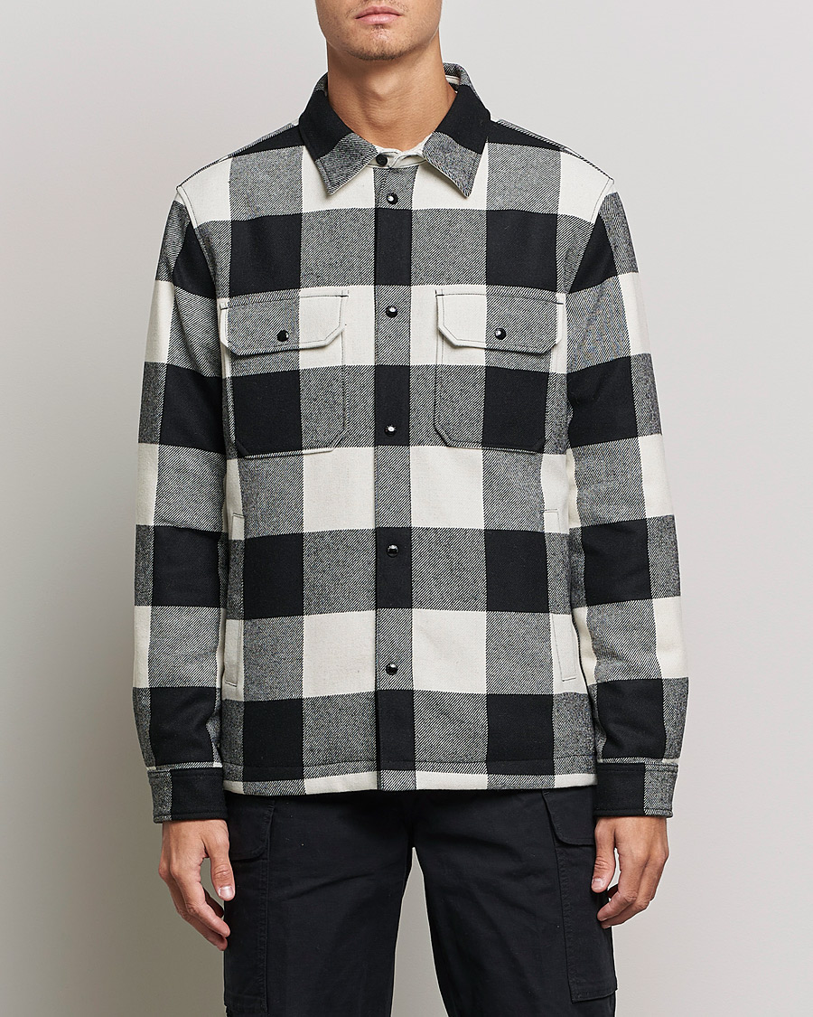 Herr | Skjortor | Woolrich | Alaskan Wool Padded Overshirt White Buffalo
