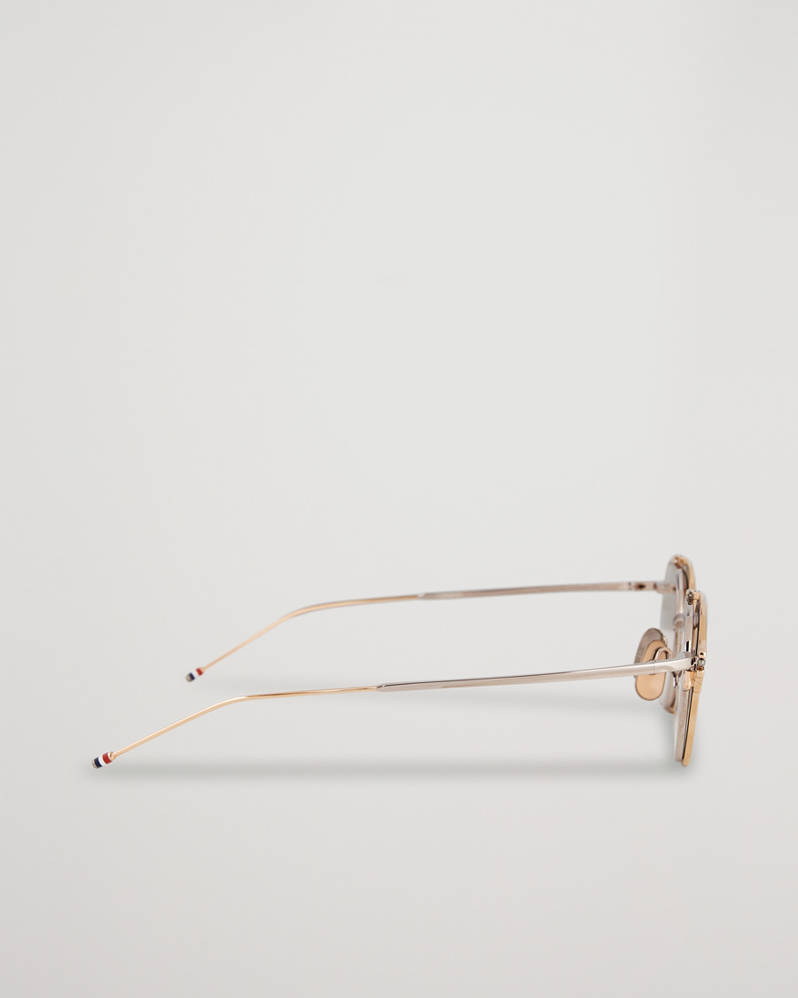Herr | Thom Browne TB-S812 Flip-Up Sunglasses White Gold/Silver | Thom Browne | TB-S812 Flip-Up Sunglasses White Gold/Silver