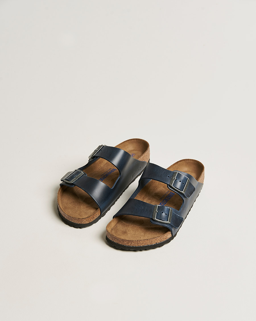 Herr | Sandaler & Tofflor | BIRKENSTOCK | Arizona Soft Footbed Blue Oiled Leather