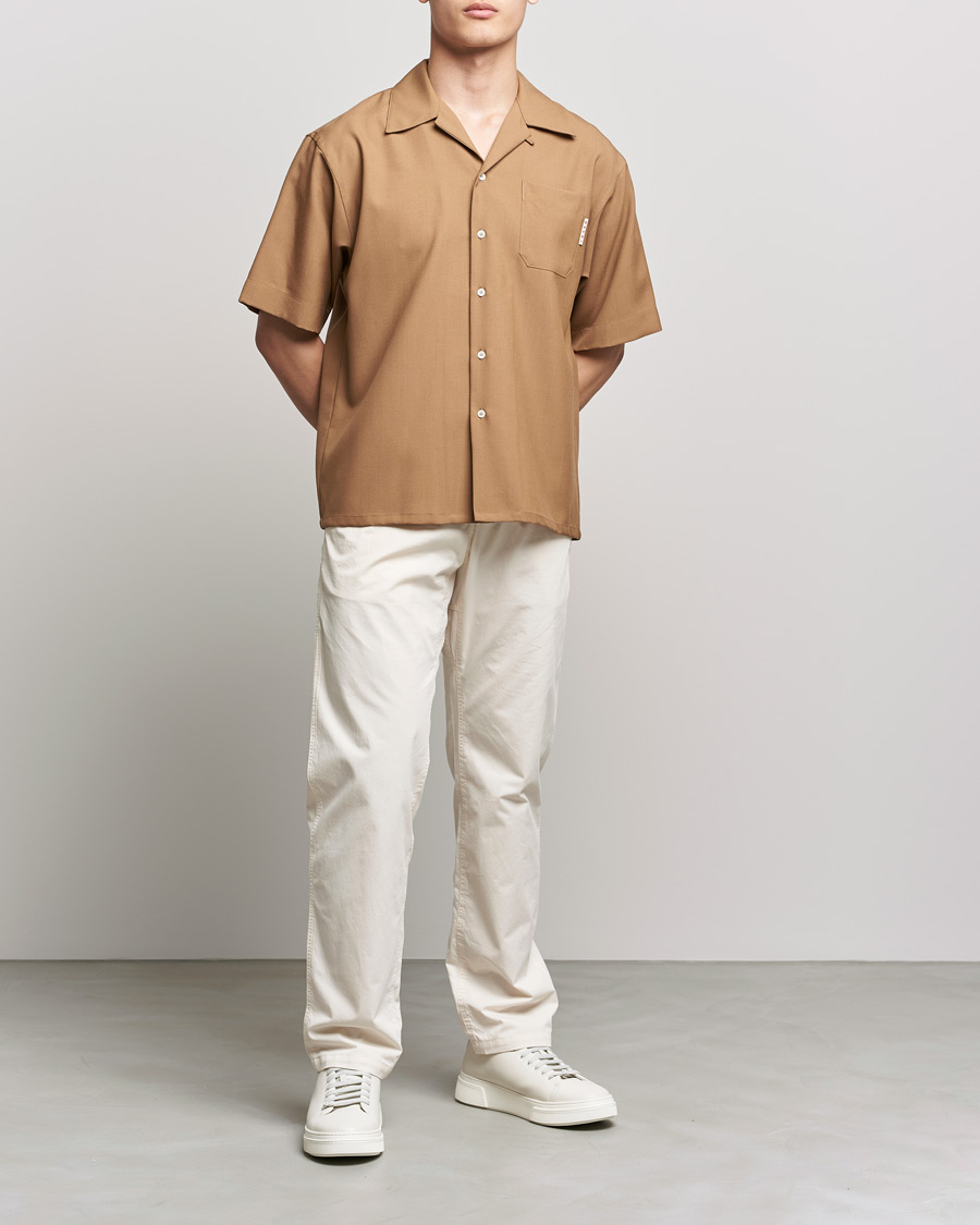 Herr | Marni | Marni | Tropical Wool Bowling Shirt Beige