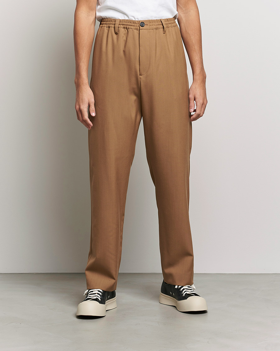 Herr | Byxor | Marni | Tropical Wool Trousers Beige