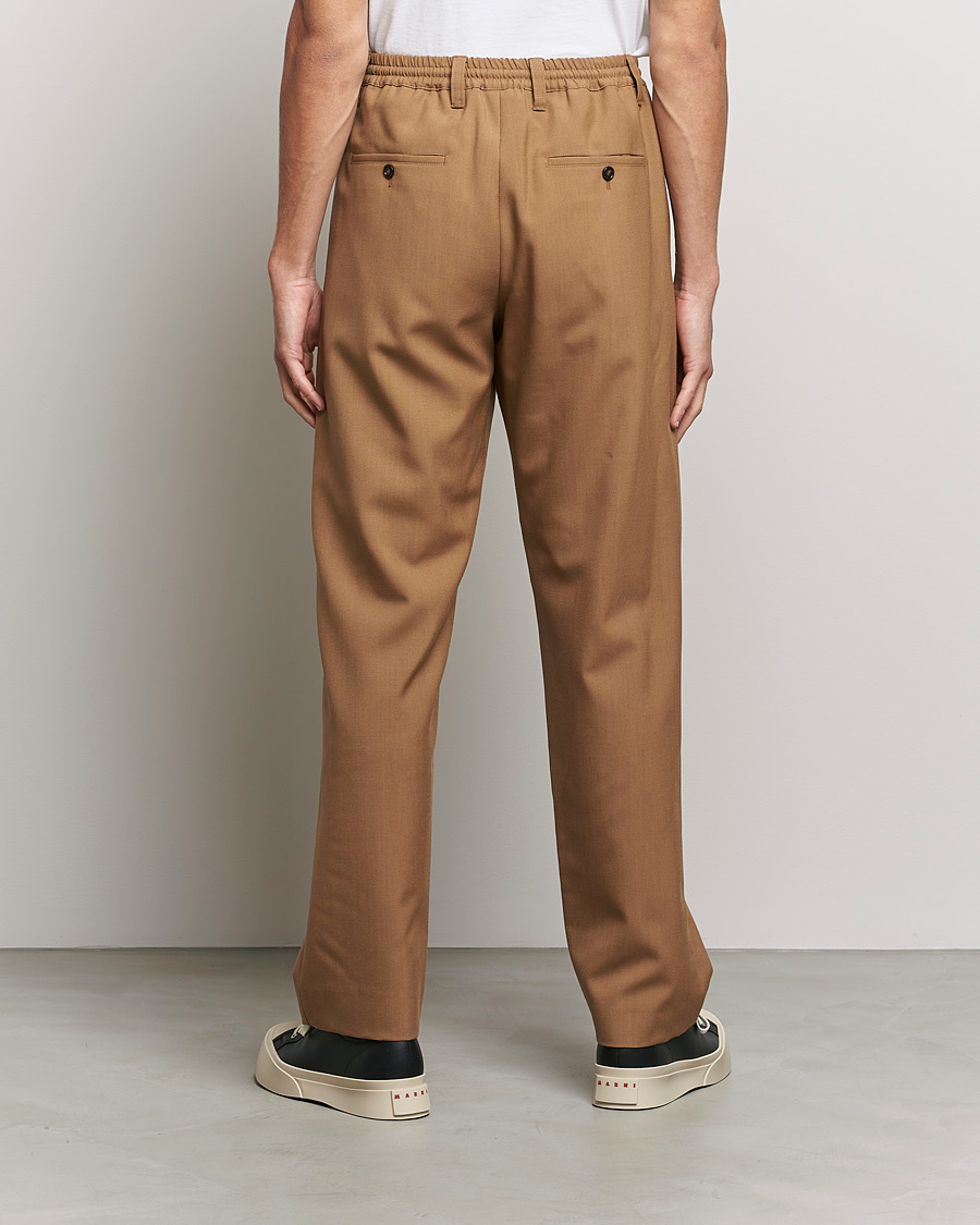 Herr | Byxor | Marni | Tropical Wool Trousers Beige