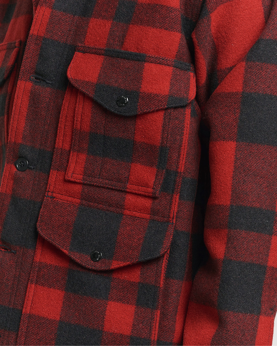 Herr | Jackor | Filson | Mackinaw Wool Cruiser Red/Black Plaid