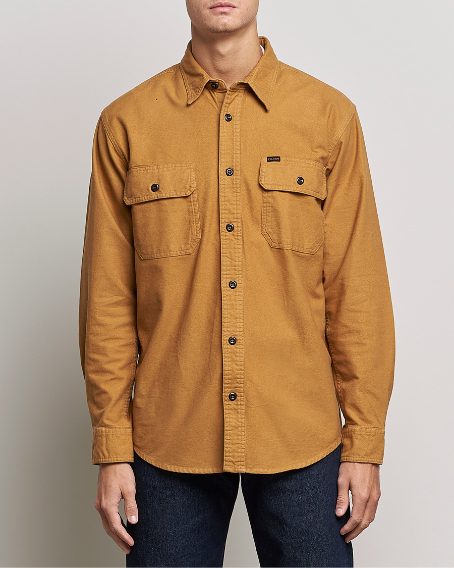 Herr | Skjortor | Filson | Field Flannel Shirt Nubuck Tan