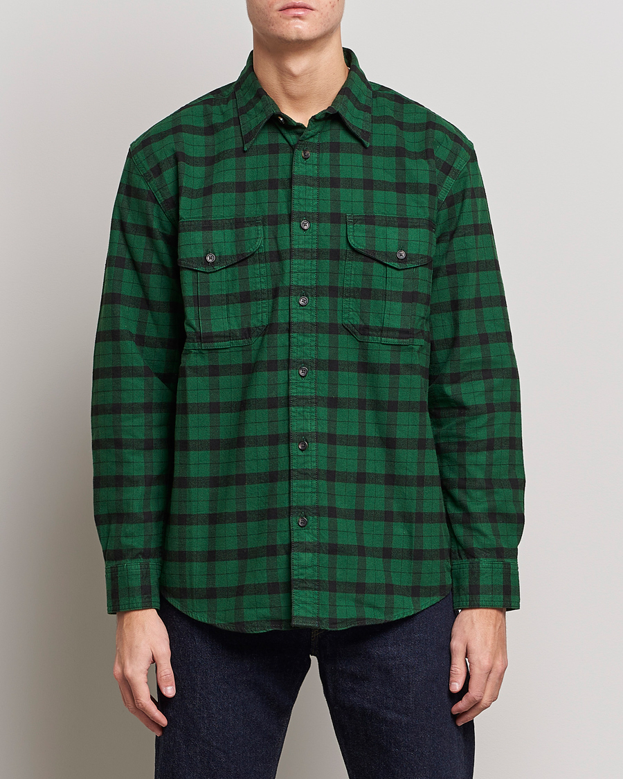 Herr | Skjortor | Filson | Alaskan Guide Shirt Bottle Green Black