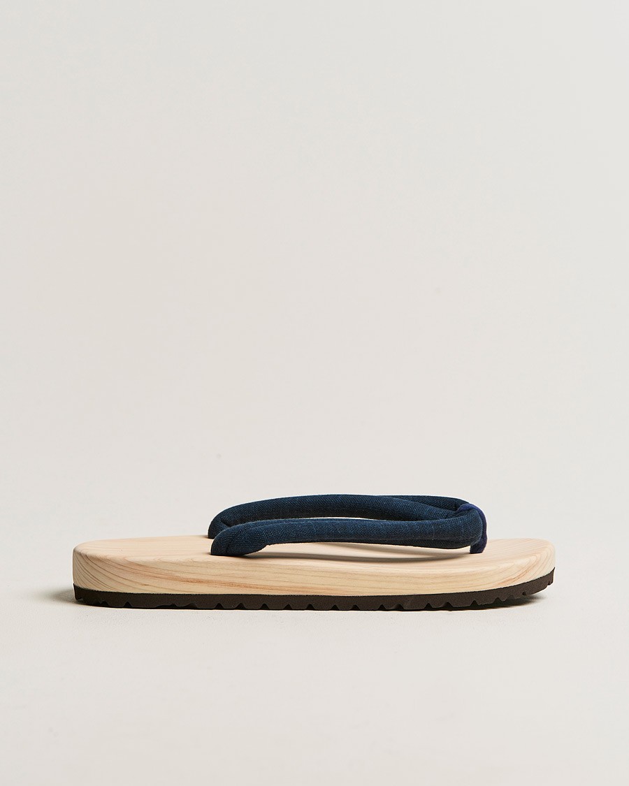 Herr | Sommarskor | Beams Japan | Wooden Geta Sandals Navy