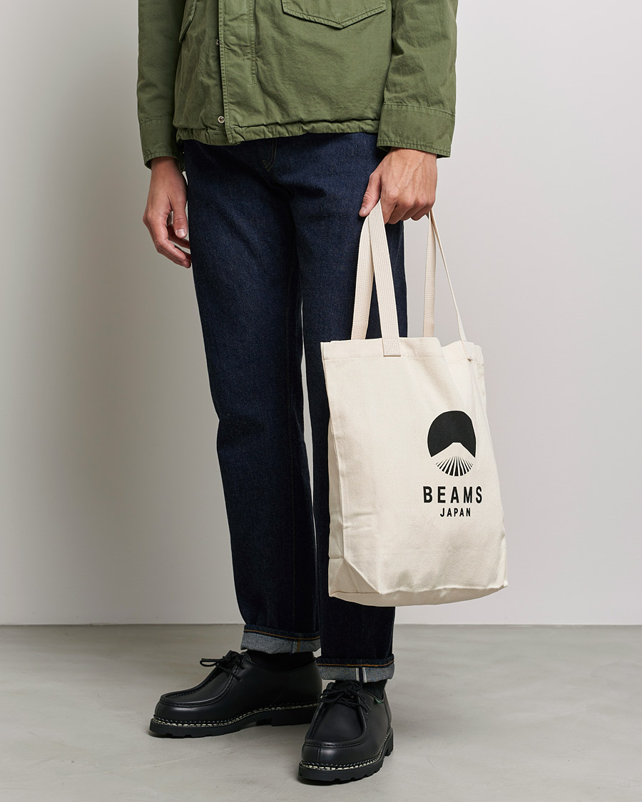 Herr | Beams Japan x Evergreen Works Tote Bag White/Black | Beams Japan | x Evergreen Works Tote Bag White/Black
