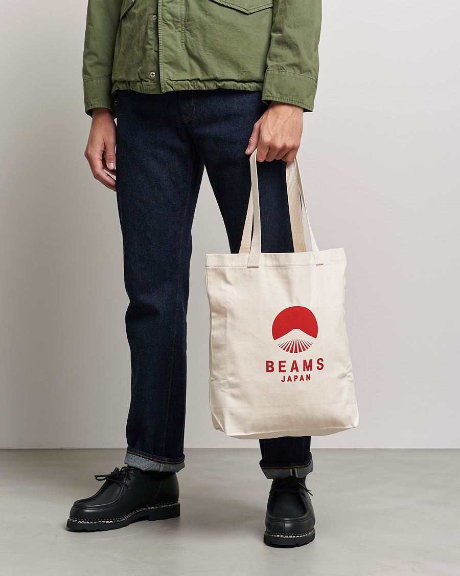 Herr | Japanese Department | Beams Japan | x Evergreen Works Tote Bag White/Red