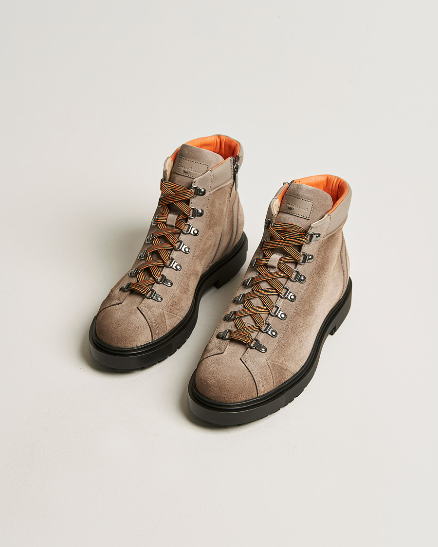 Herr | Santoni Winter Boot Beige Suede | Santoni | Winter Boot Beige Suede