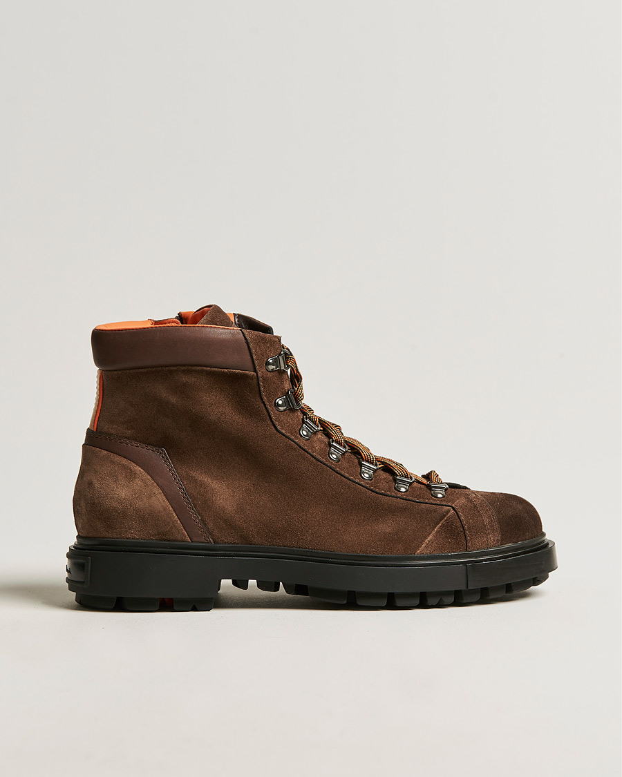 Herr | Santoni Winter Boot Dark Brown Suede | Santoni | Winter Boot Dark Brown Suede
