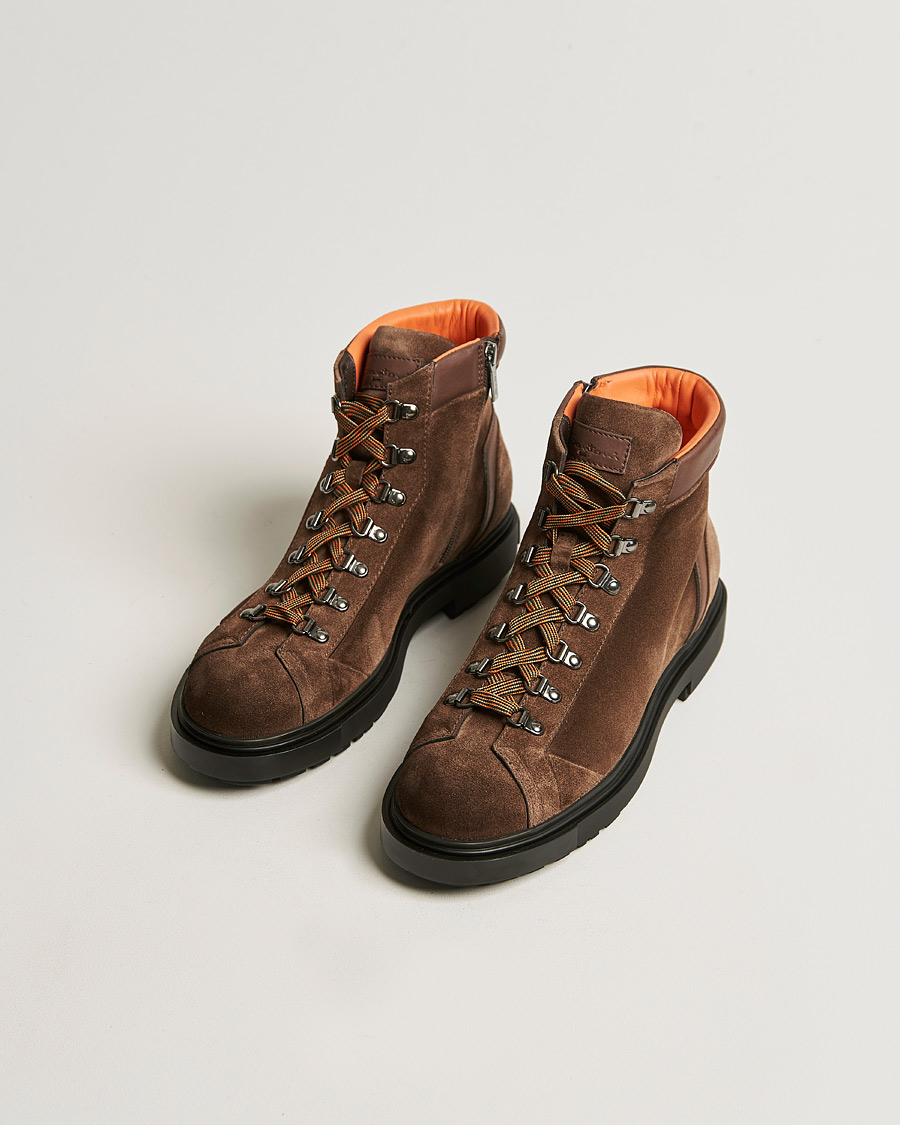 Herr | Santoni Winter Boot Dark Brown Suede | Santoni | Winter Boot Dark Brown Suede