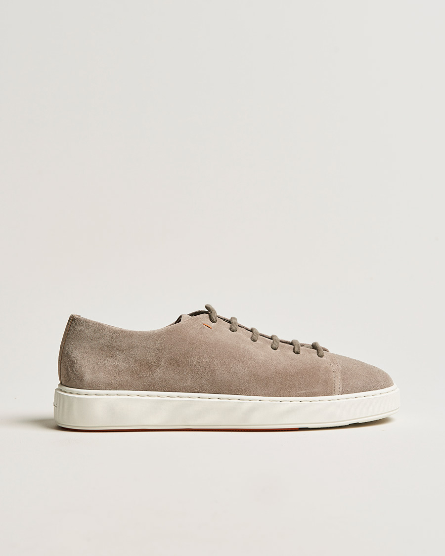 Herr | Santoni Cleanic Sneakers Beige Suede | Santoni | Cleanic Sneakers Beige Suede