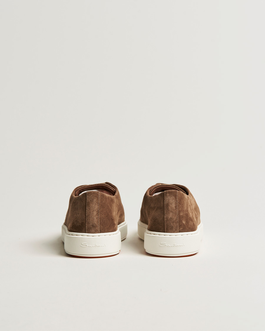 Herr | Santoni Cleanic Sneakers Dark Brown Suede | Santoni | Cleanic Sneakers Dark Brown Suede