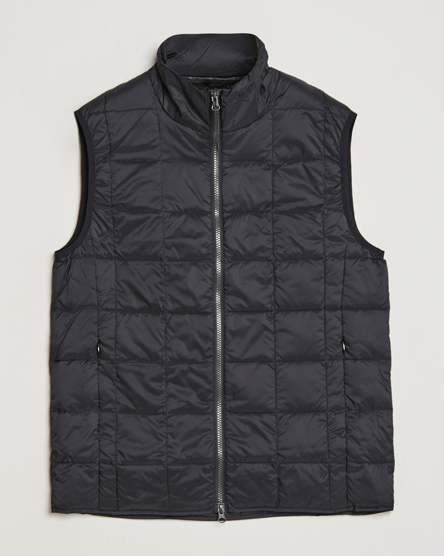 Herr | Jackor | TAION | High Neck Full Zip Lightweight Down Vest Black