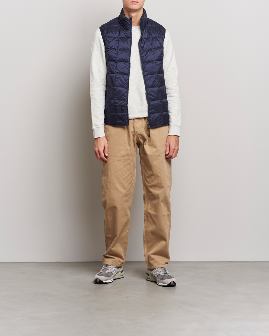 Herr | Jackor | TAION | High Neck Full Zip Lightweight Down Vest Navy