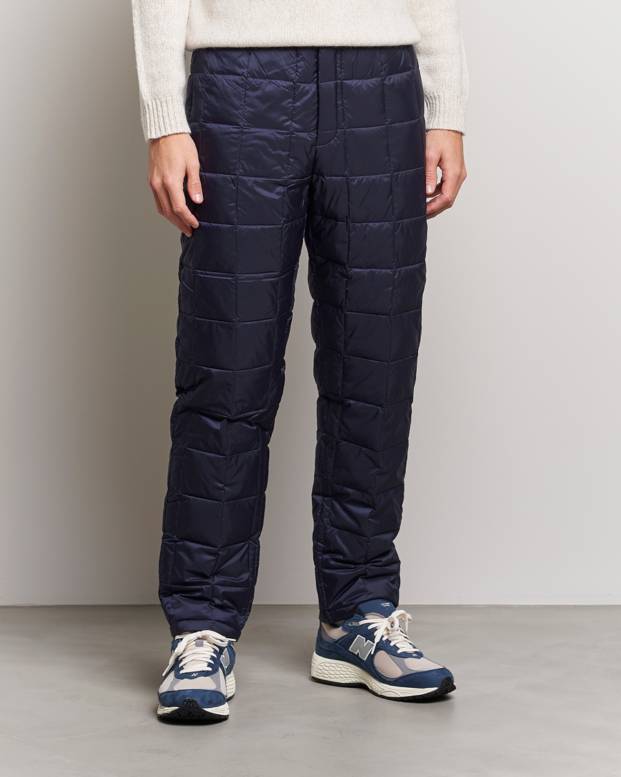 Herr | Funktionsbyxor | TAION | Regular Straight Down Pants Navy