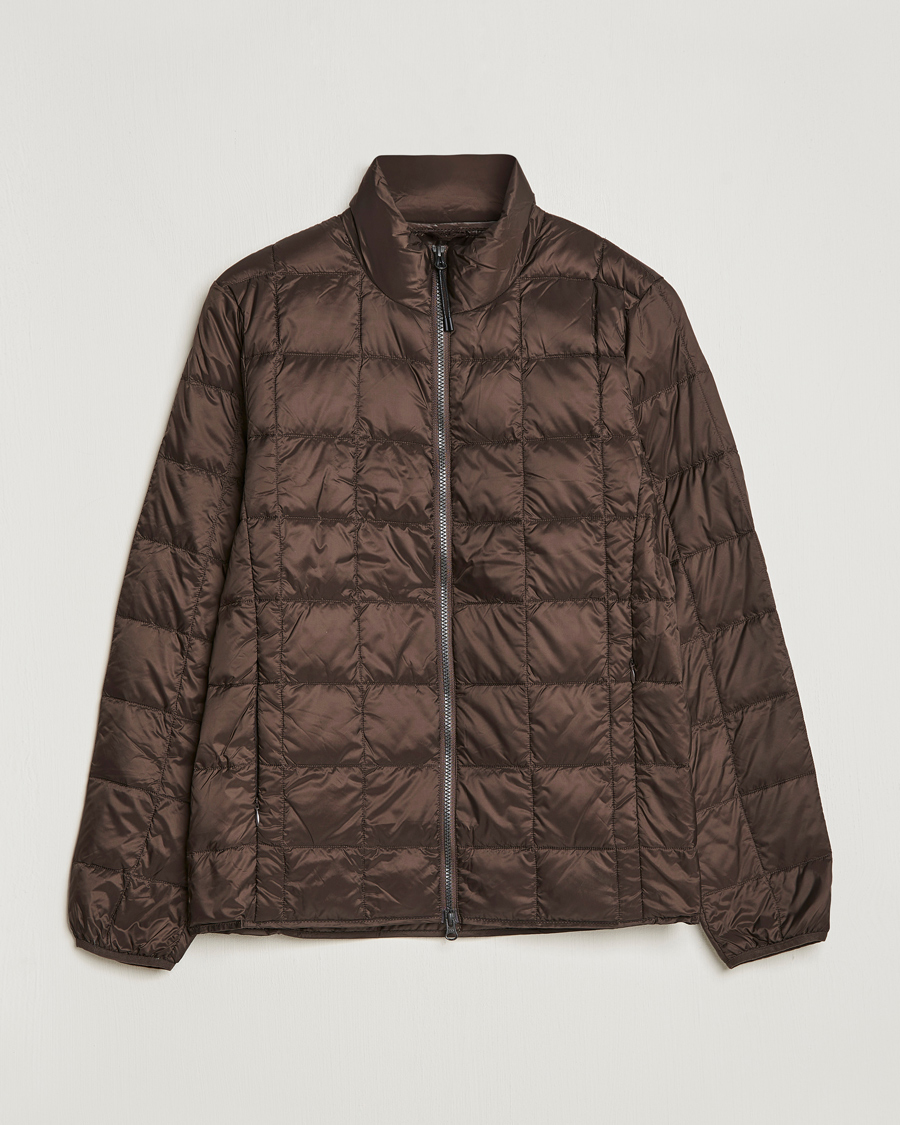 Herr | Jackor | TAION | High Neck Full Zip Lightweight Down Jacket Dark Choco