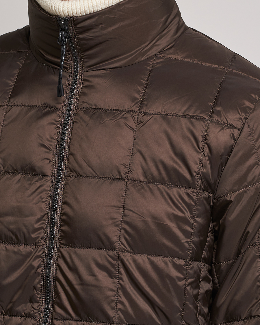 Herr | Jackor | TAION | High Neck Full Zip Lightweight Down Jacket Dark Choco