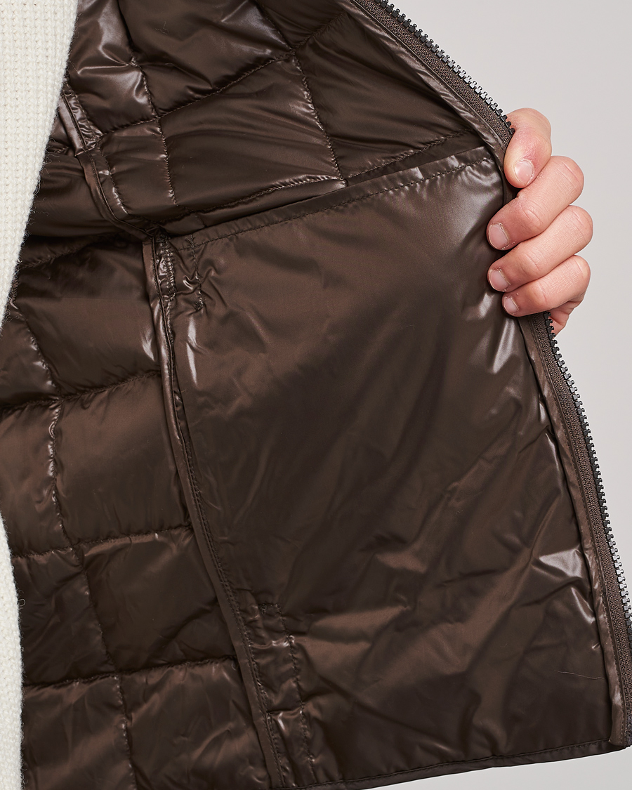 Herr | Jackor | TAION | High Neck Full Zip Lightweight Down Jacket Dark Choco