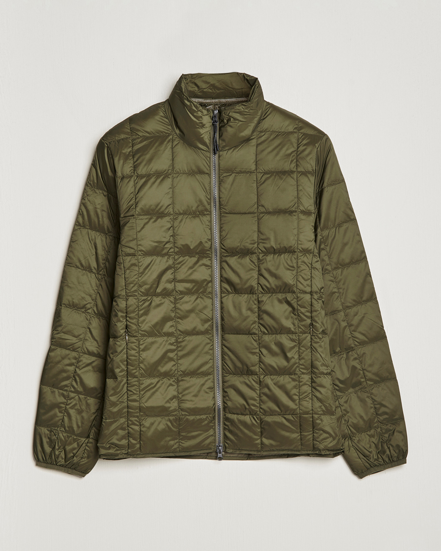Herr | Jackor | TAION | High Neck Full Zip Lightweight Down Jacket Dark Olive