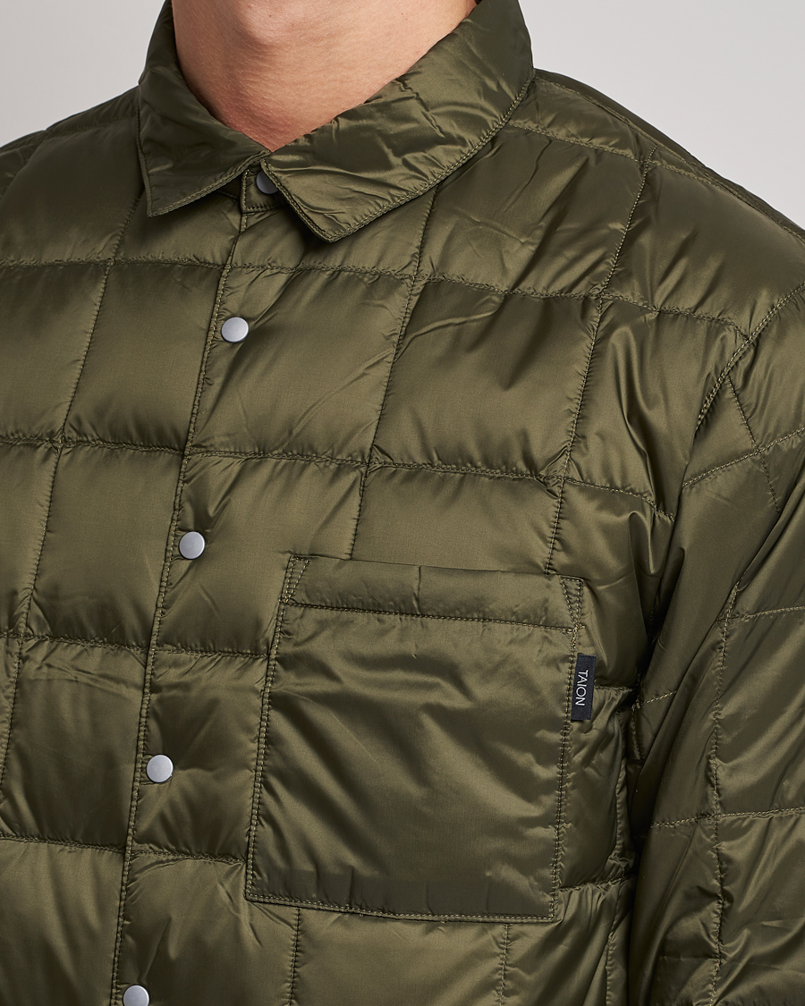 Herr | Skjortor | TAION | Lightweight Down Shirt Dark Olive
