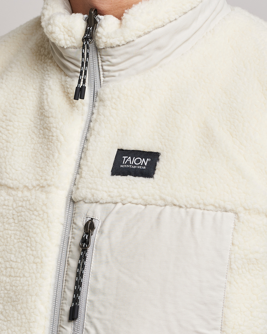 Herr | Jackor | TAION | Reversible Fleece Vest Ice Grey/Ivory