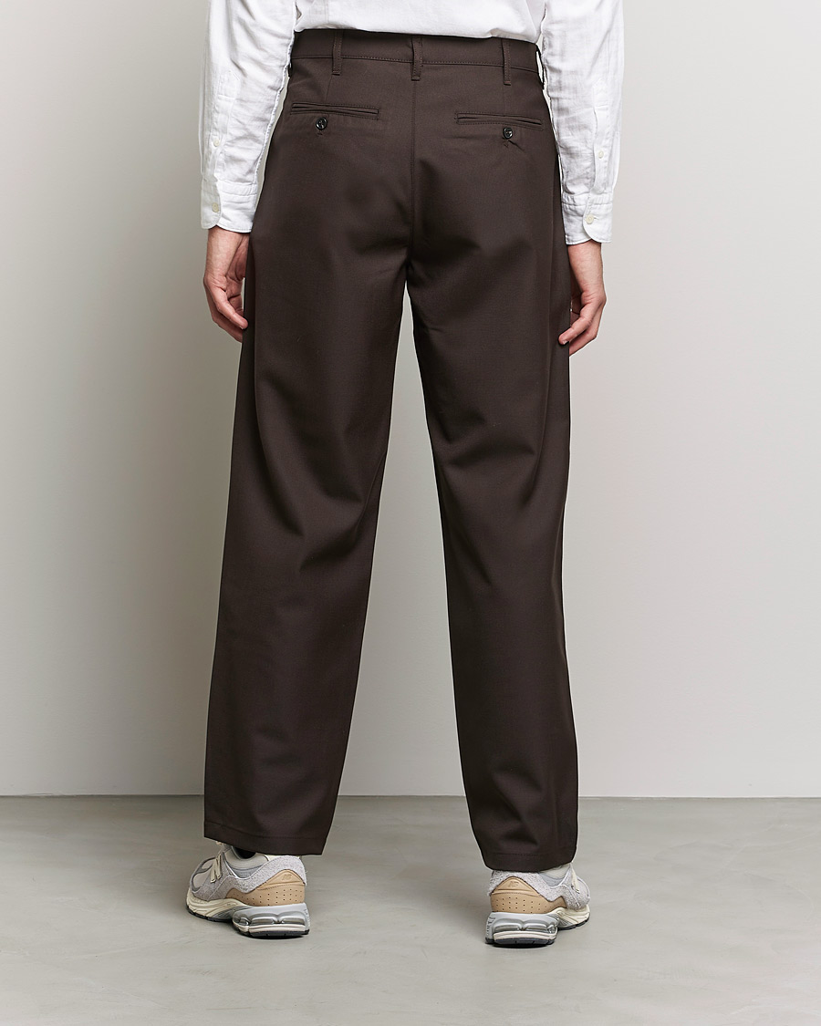 Herr | Byxor | Sunflower | Soft Wool Trousers Brown