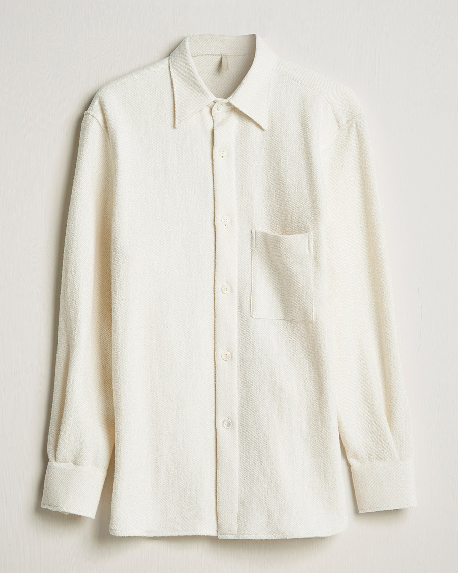 Herr | Skjortor | Sunflower | Alan Boucle Overshirt Off White