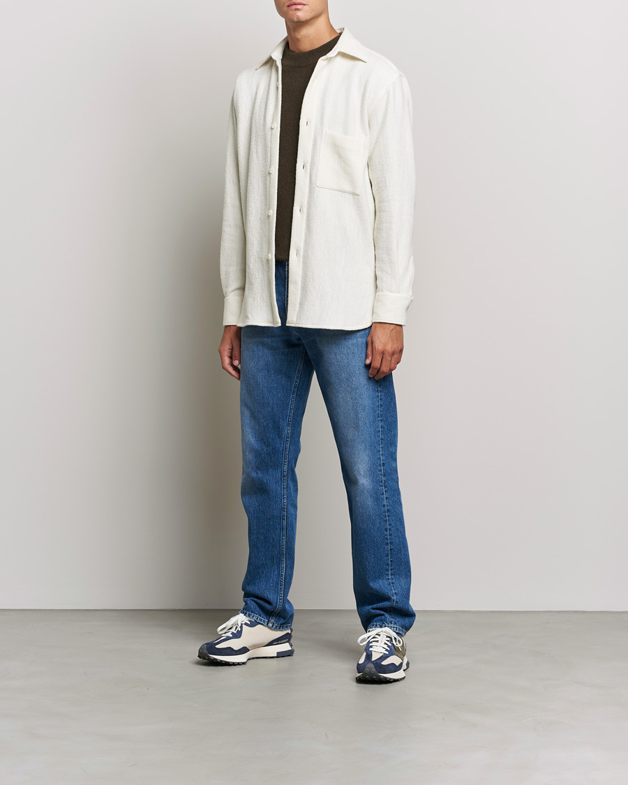 Herr | Skjortor | Sunflower | Alan Boucle Overshirt Off White
