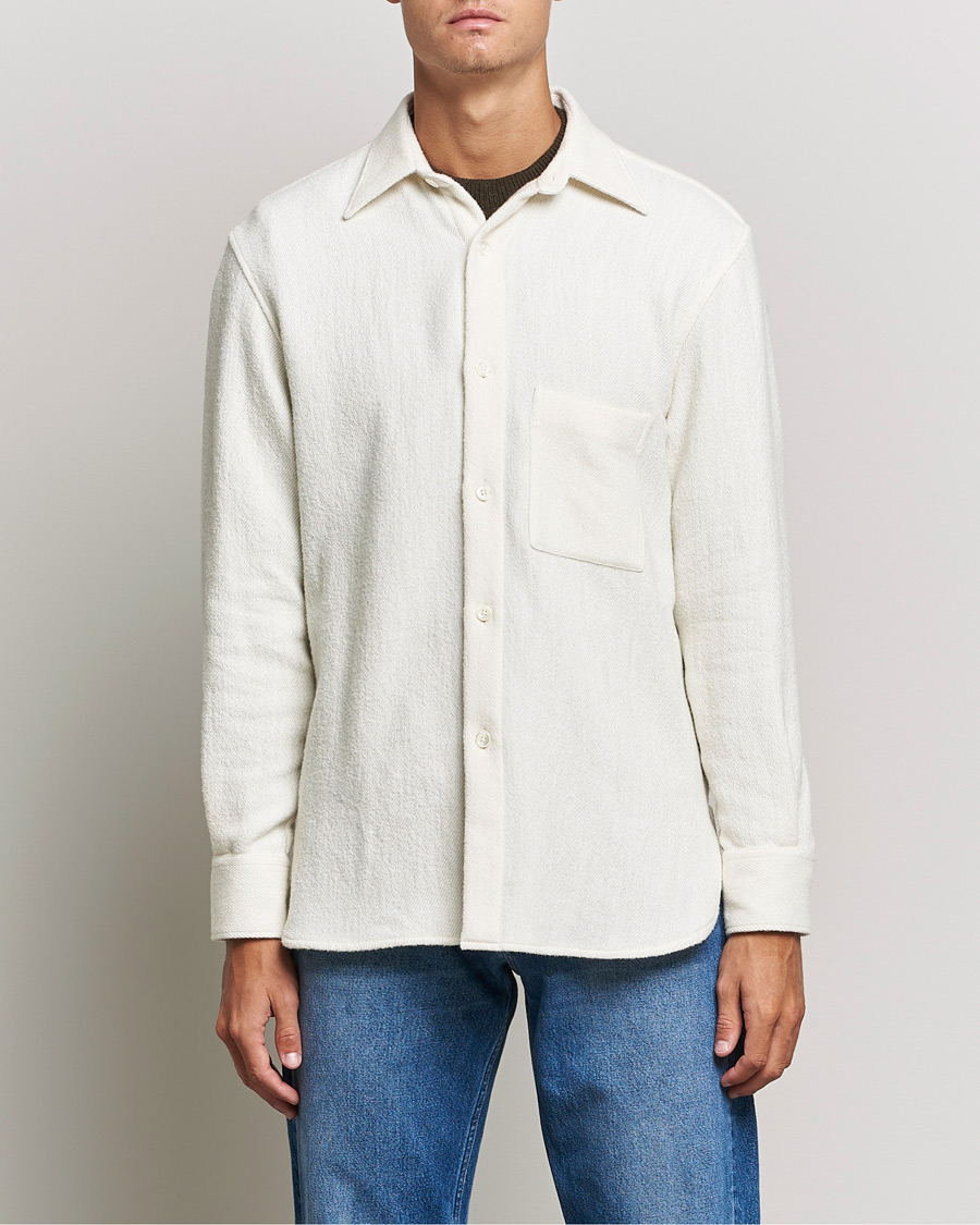 Herr | Skjortor | Sunflower | Alan Boucle Overshirt Off White