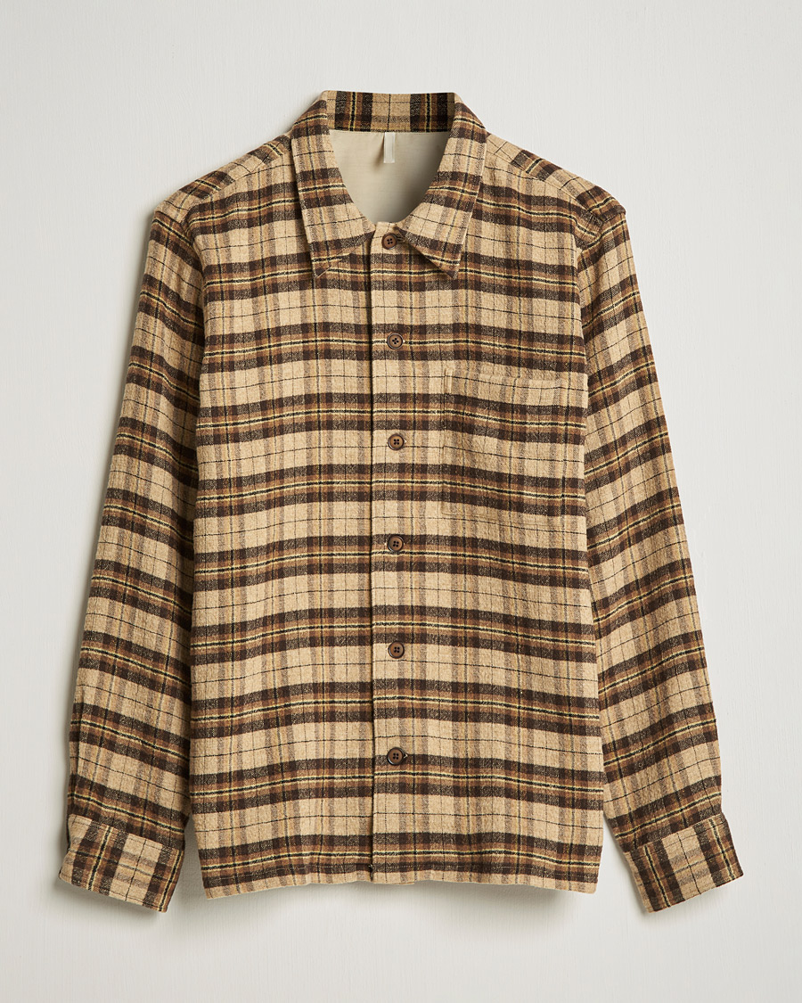Herr | Skjortor | Sunflower | Spacey Wool Overshirt Brown Check