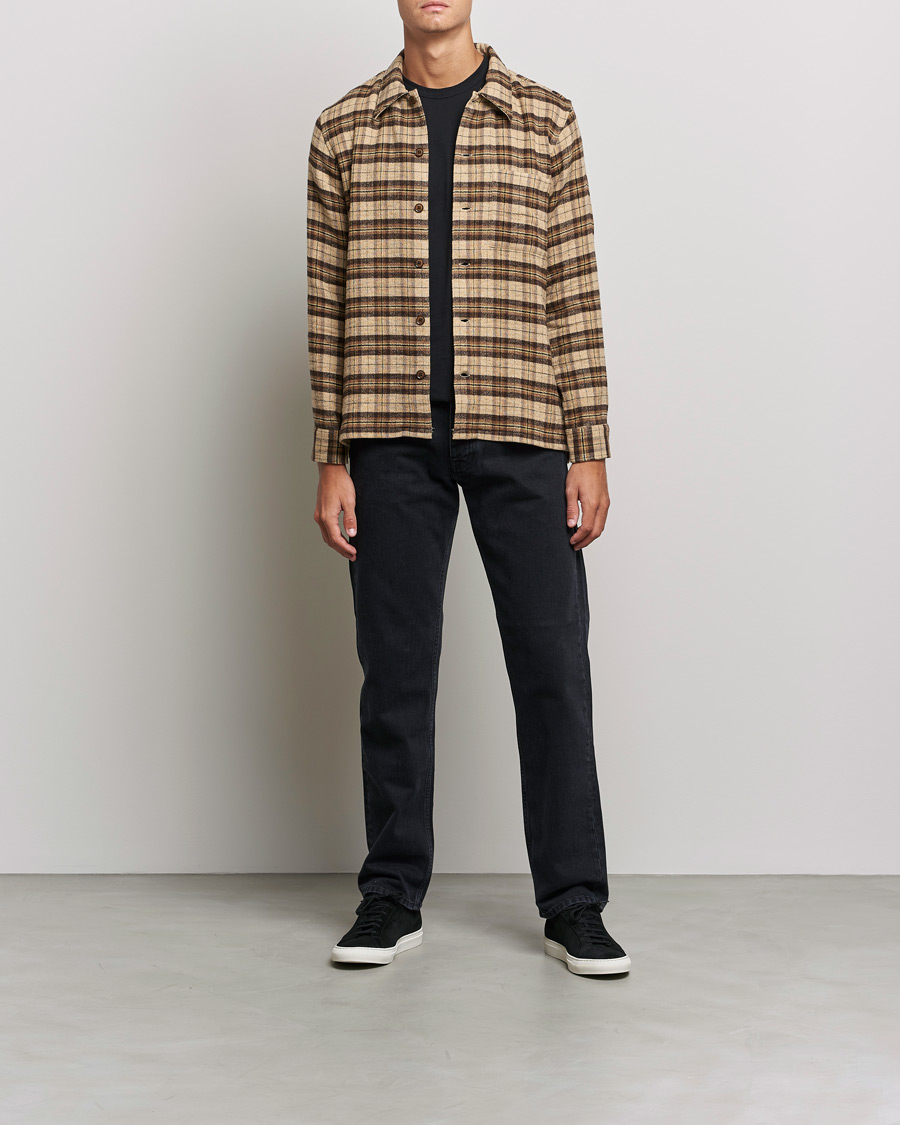 Herr | Skjortor | Sunflower | Spacey Wool Overshirt Brown Check