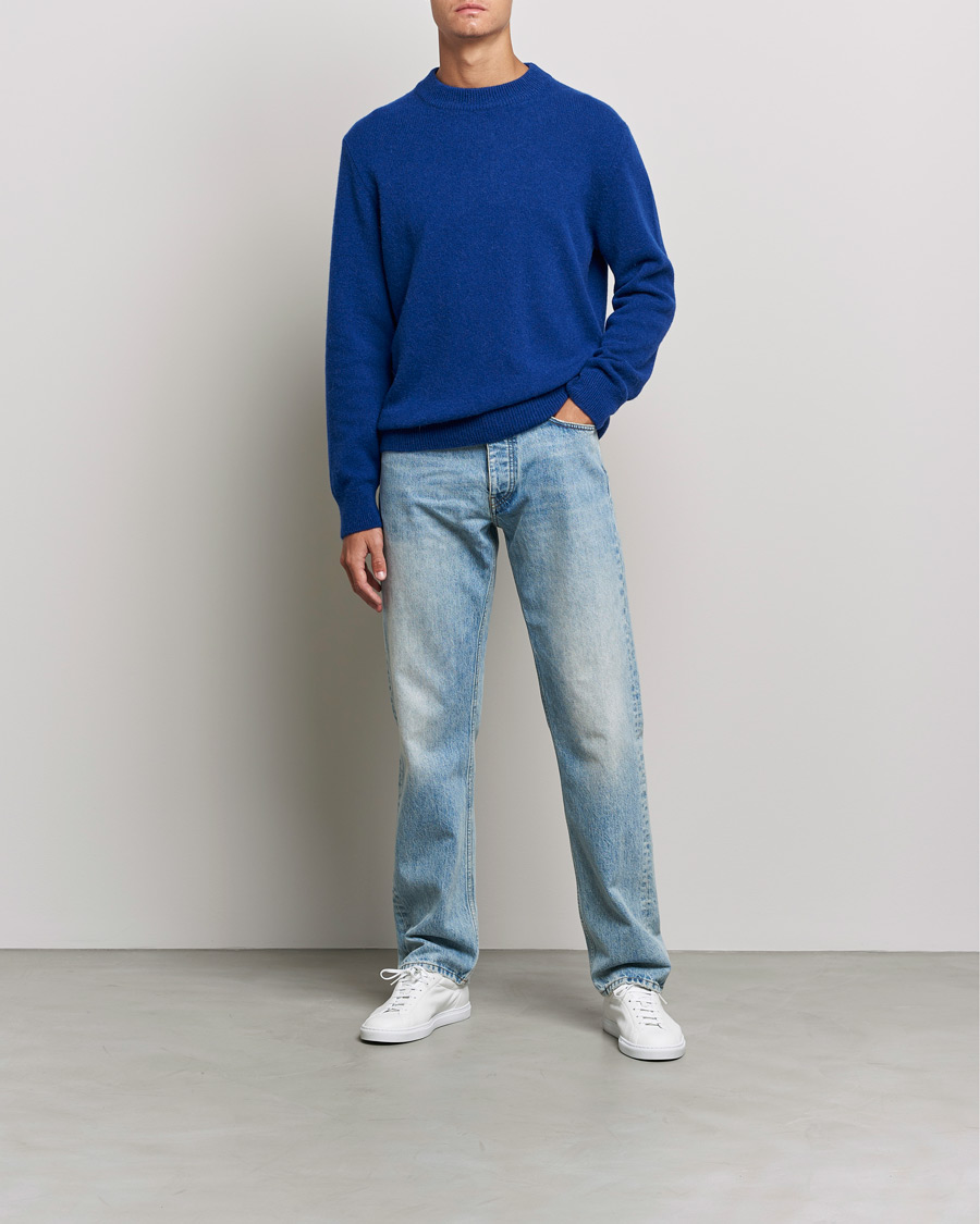 Herr | New Nordics | Sunflower | Moon Alpaca Sweater Electric Blue
