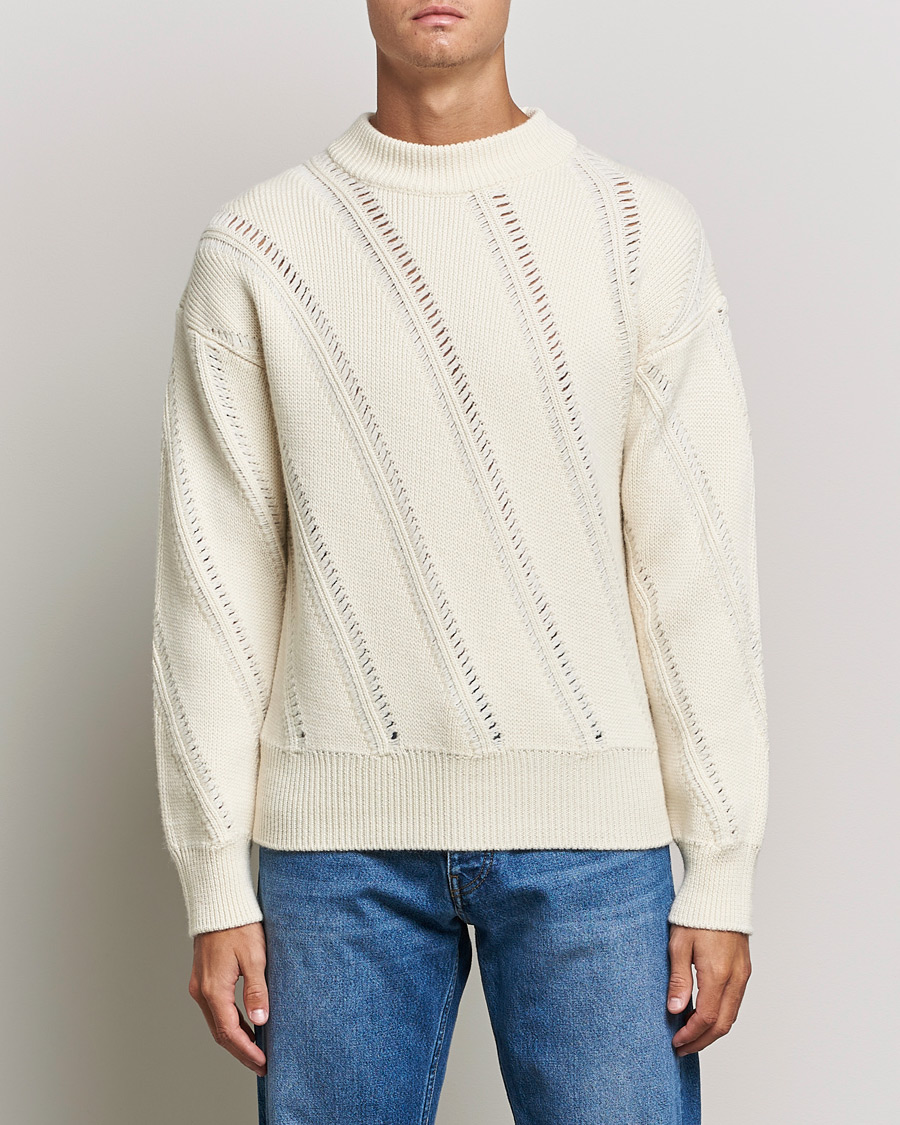 Herr | Tröjor | Sunflower | Pietro Knitted Sweater Off White