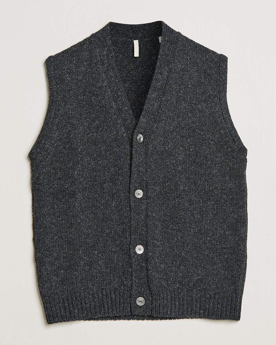 Herr | Tröjor | Sunflower | Steven Knit Vest Dark Grey