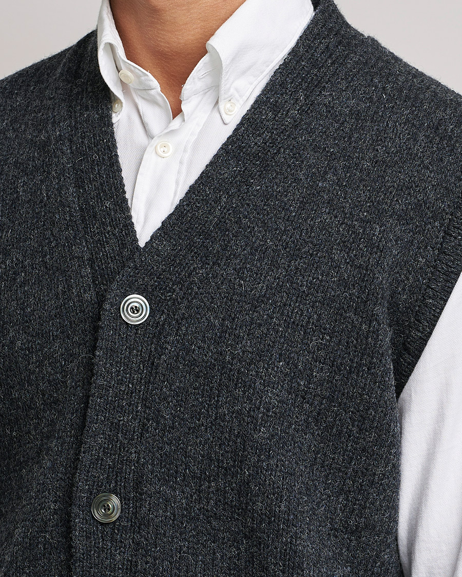 Herr | Tröjor | Sunflower | Steven Knit Vest Dark Grey