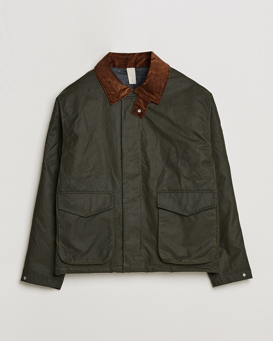 Herr | Jackor | Sunflower | Waxed Short Jacket Dark Olive