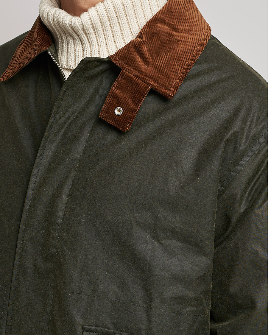 Herr | Jackor | Sunflower | Waxed Short Jacket Dark Olive