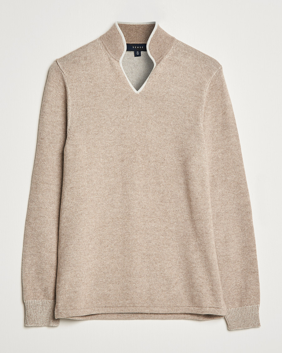 Herr | Tröjor | SEASE | Ellen Cashmere Pullover Beige
