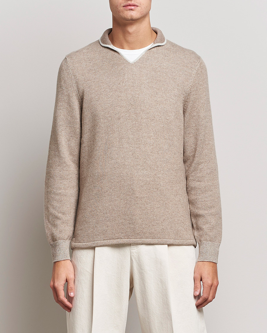 Herr | Tröjor | SEASE | Ellen Cashmere Pullover Beige