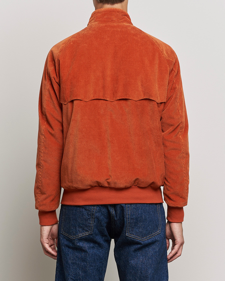 Herr | Jackor | Baracuta | G9 Padded Corduroy Harrington Jacket Dark Orange