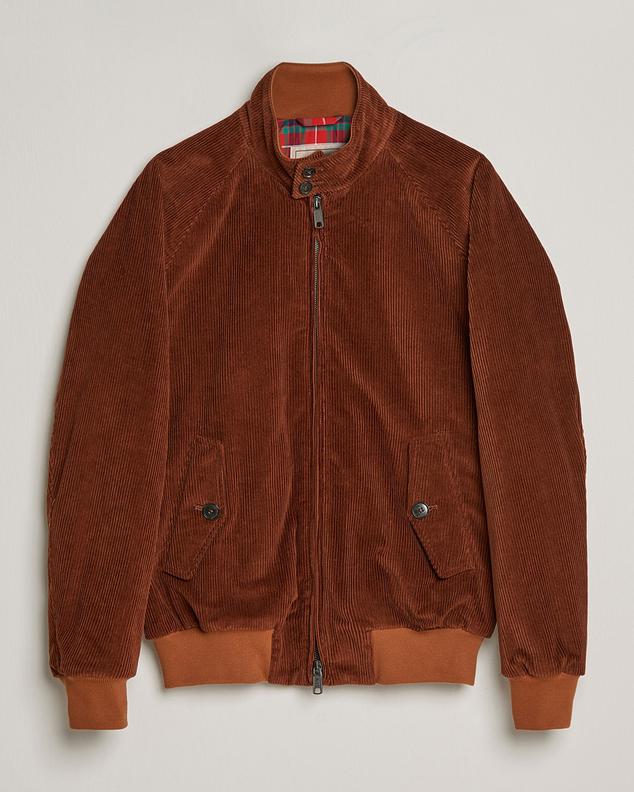 Herr | Jackor | Baracuta | G9 Padded Corduroy Harrington Jacket Cognac