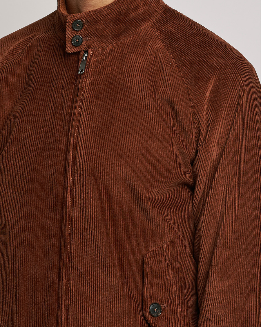 Herr | Jackor | Baracuta | G9 Padded Corduroy Harrington Jacket Cognac