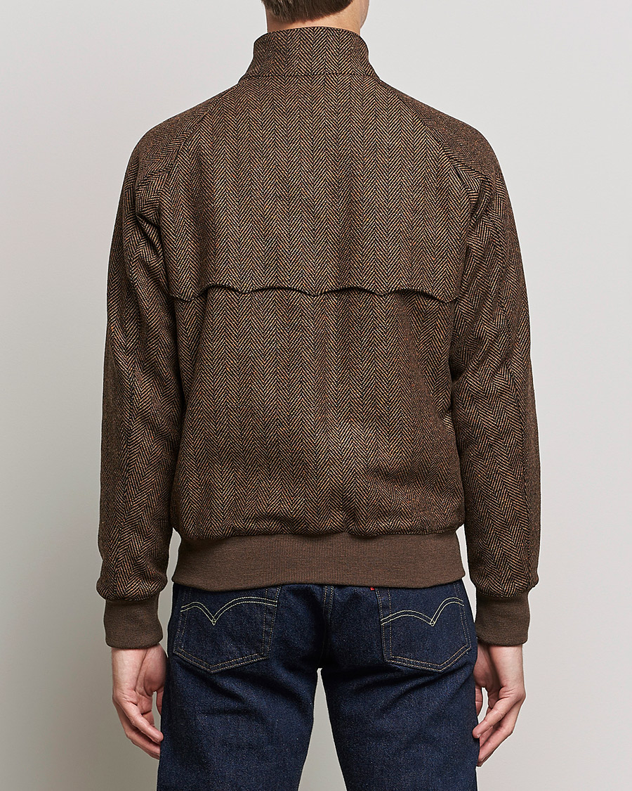 Herr | Jackor | Baracuta | G9 Herringbone Wool Jacket Brown