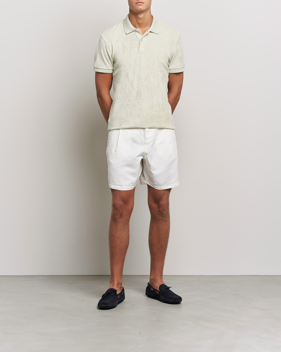 Herr | Orlebar Brown | Orlebar Brown | Jarrett Towelling Polo Parched Green