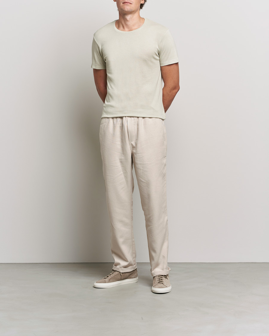Herr | T-Shirts | Orlebar Brown | OB Classic Modal/Cashmere T-Shirt Parched Green