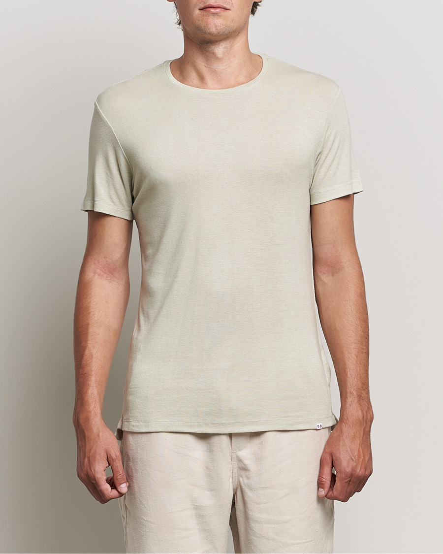 Herr | T-Shirts | Orlebar Brown | OB Classic Modal/Cashmere T-Shirt Parched Green